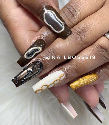 Dm us on Instagram @nailboss619 or call us 619 282 7788 to book your appointment