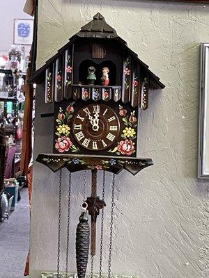 We have three awesome cuckoo clocks.