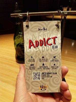 Addict Club. Free  1/2 birthday entree!