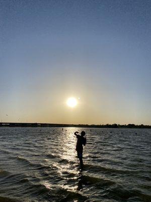 Just in time to catch sunset at the beach!