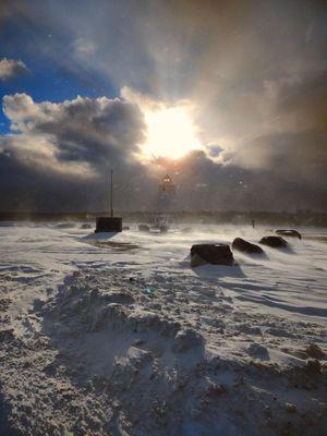 Lakeshore of Lake Superior in Grand Marais Michigan