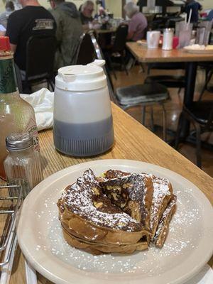 "French Toast" that they pressed a small cup of butter down into the middle?? Why???