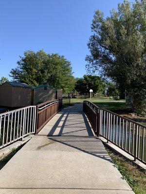 Cute bridge to playground area