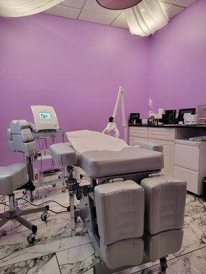 Electrolysis treatment room