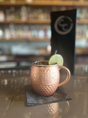 One of many delightful Mules, this is their handcrafted Raspberry Mule