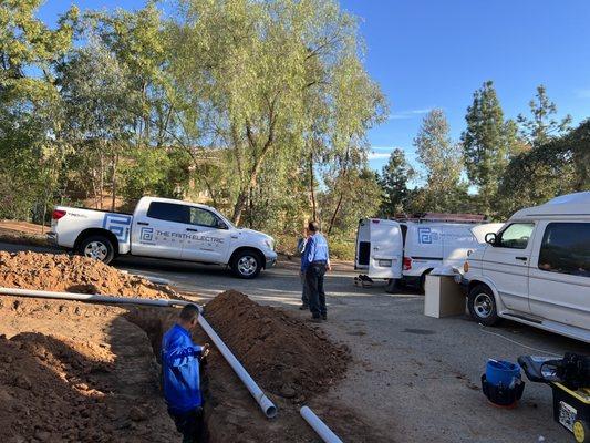 Utility Underground Excavation and Conduit Installation for 400A MPU