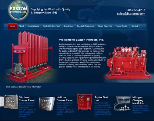 Website Redesign for Buxton Interests.