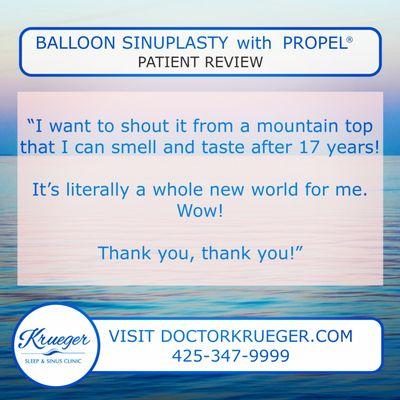 Patient testimony of Balloon Sinuplasty with Propel implants