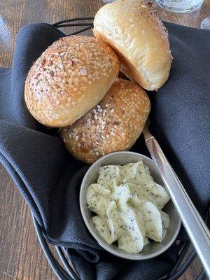 Bread and homemade butter