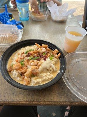 Shrimp and grits Delicious!!!!