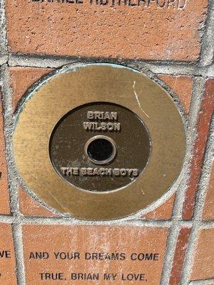 The All Brick Structure with gold records & donors names & legendary song verses. The Beach Boys Historic Landmark in Hawthorne CA