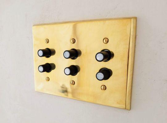 Vintage style dimmers and cover plate