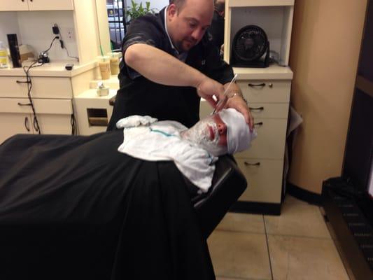 Best hot towel shave ever! Angelo is the best.