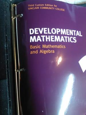 Unbound Sinclair College Math Book $140 worthless! NO RESALE VALUE