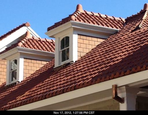 Ludowici Spanish Tile roof system - New Orleans - Roof restoration project using reclaimed and recycled clay roof tile...