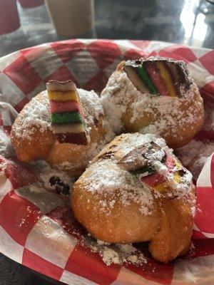 3 Deep Fried Rainbow Cookies