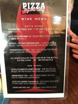 Wine list