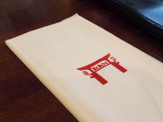 Cute little logo on the napkins