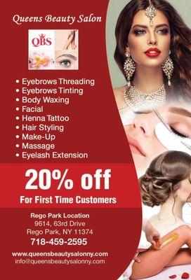 20% off for first time clients