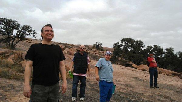 Residents enjoy an outing to Enchanted Rock.