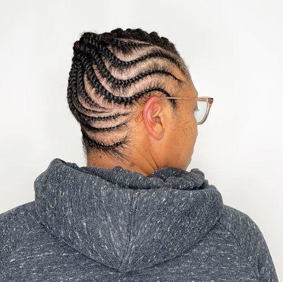 Flat twist updo