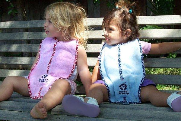 Our Surfer Baby bibs cover the whole Drool Zone