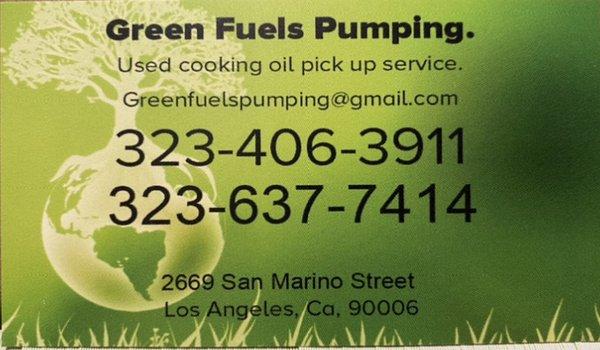 Green Fuels Pumping