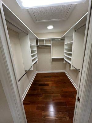 Master walk in closet