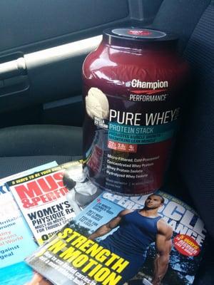 4.8lbs Champion Performance Pure Whey Plus and free magazines