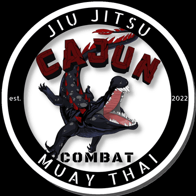 Cajun combat Jiu jitsu and Muay Thai Est. 2022 Logo with Gator