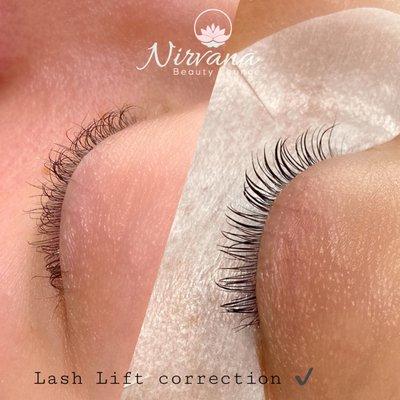 Lash Lift correction--ever had a bad lash lift? Let us help you restore your beautiful lashes!