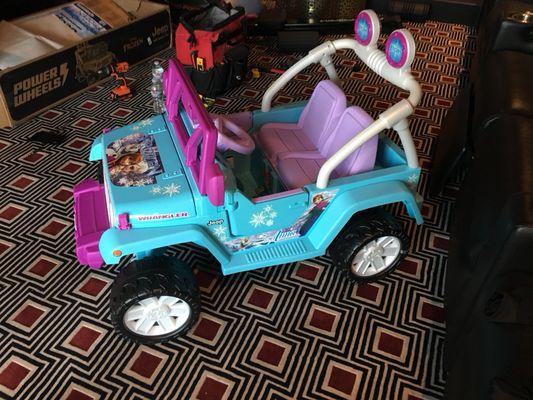 Power Wheels Frozen Jeep for a little princess.