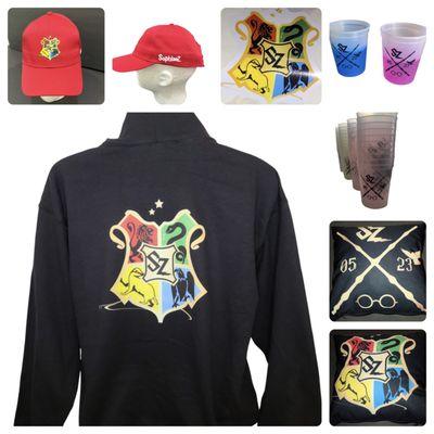 How fun is this Harry Potter-inspired Swag?    Hats, Stickers, Light Up Goodies, Pillows, or anything you can think of!  We Do It All!