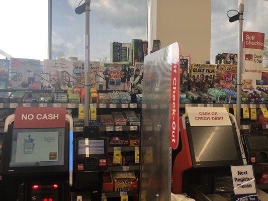 1 broken self checkout and other did not work at first