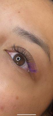 Purple volume lash set