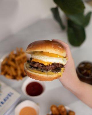 Popping Yolk Burger