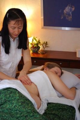 Prenatal massage supports the well being of Mother & Baby.

Kyoko Hummel is a Licensed Massage Instructor of Prenatal Massage.