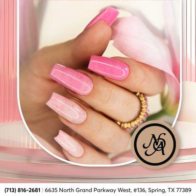 Soft and stunning with ombre pink nails!