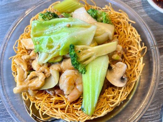 Crispy Noodles (combination - includes beef, chicken, and shrimp)