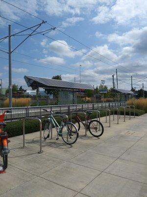 Bike rack near the station.