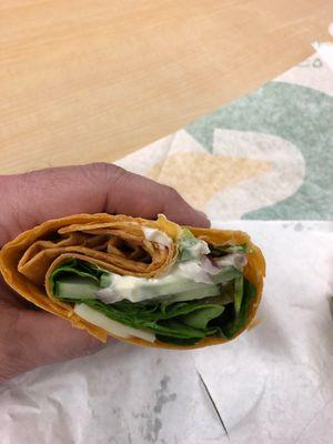 $7.62 for a vegetarian wrap that was 3/4 wrap and 1/4 veggies and cheese. Ridiculous