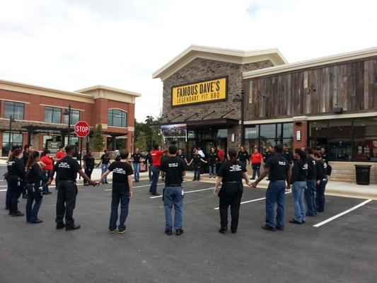 Grand Opening at Famous Germantown, MD. We keep their windows looking good, and enjoy their good food.