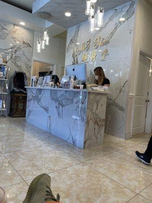 Reception area. Very clean and elegant  friendly staff!