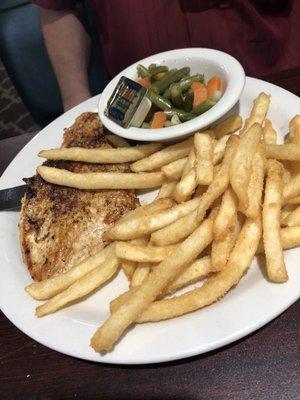 Grilled chicken and french fries