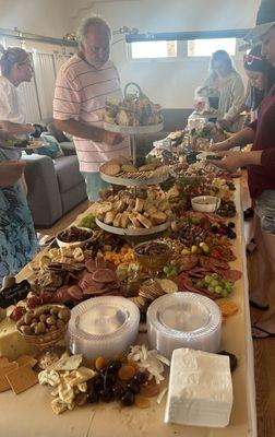 Charcuterie table.