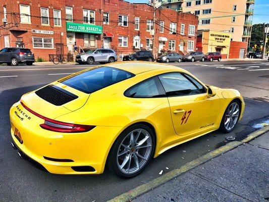 This is a Porsche 911 2017: We wrapped the front bumper, rear bumper, fenders and side rockers with Xpel Ultimate paint protection Film.