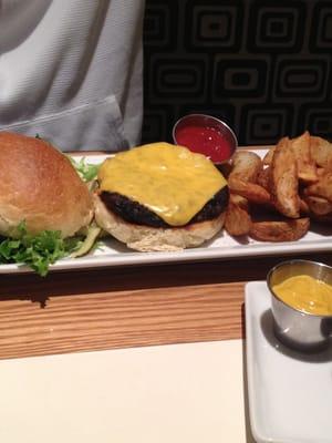 Cheeseburger and fries