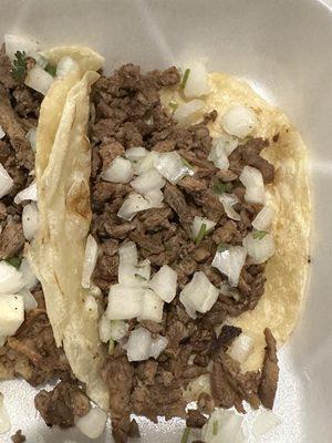 Asada Taco - Very little cilantro and lots of onions.