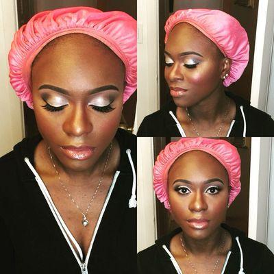 Prom full face application with lashes.