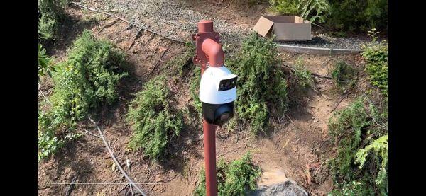 Outdoor Auto Track PTZ camera Installation to one of the residential building in Bay Area!